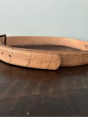 Tecovas BBvi Tan Alligator Belt 34
